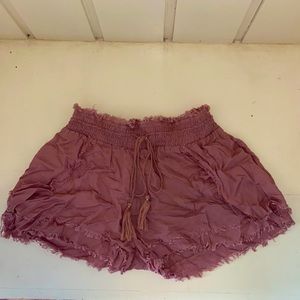 Mauve Flowy Shorts